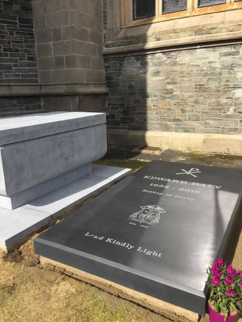 Bishop Daly's gravestone in place as 1st Anniversary approaches