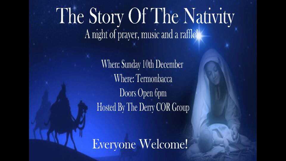 COR Youth Derry - Carol Service - Termonbacca - 6pm -
 Sunday 10th December 2017