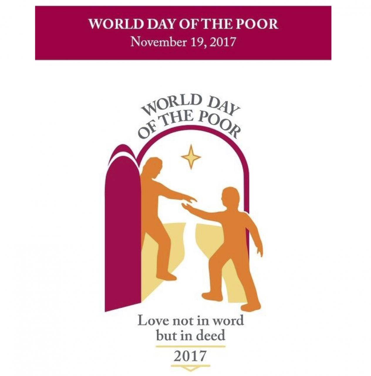 First ‘World Day of the Poor'  – Sunday 19th November 2017 - Pope's Message