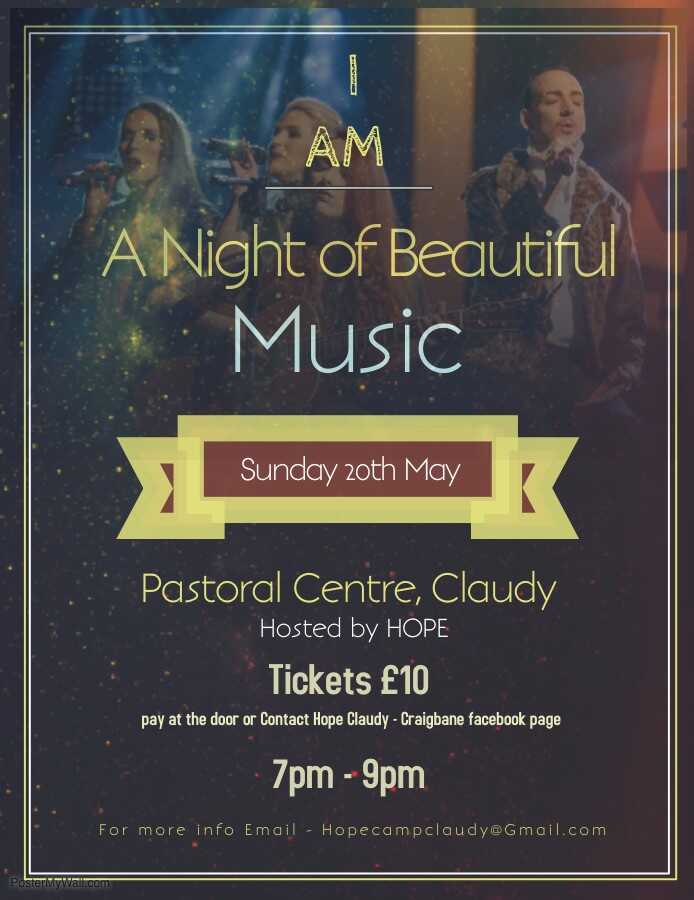'I Am' Concert in Claudy Pastoral Centre - 20th May 2018