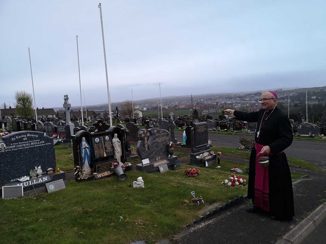bishop-donal-mckeown-blessing-of-graves-easter-2020